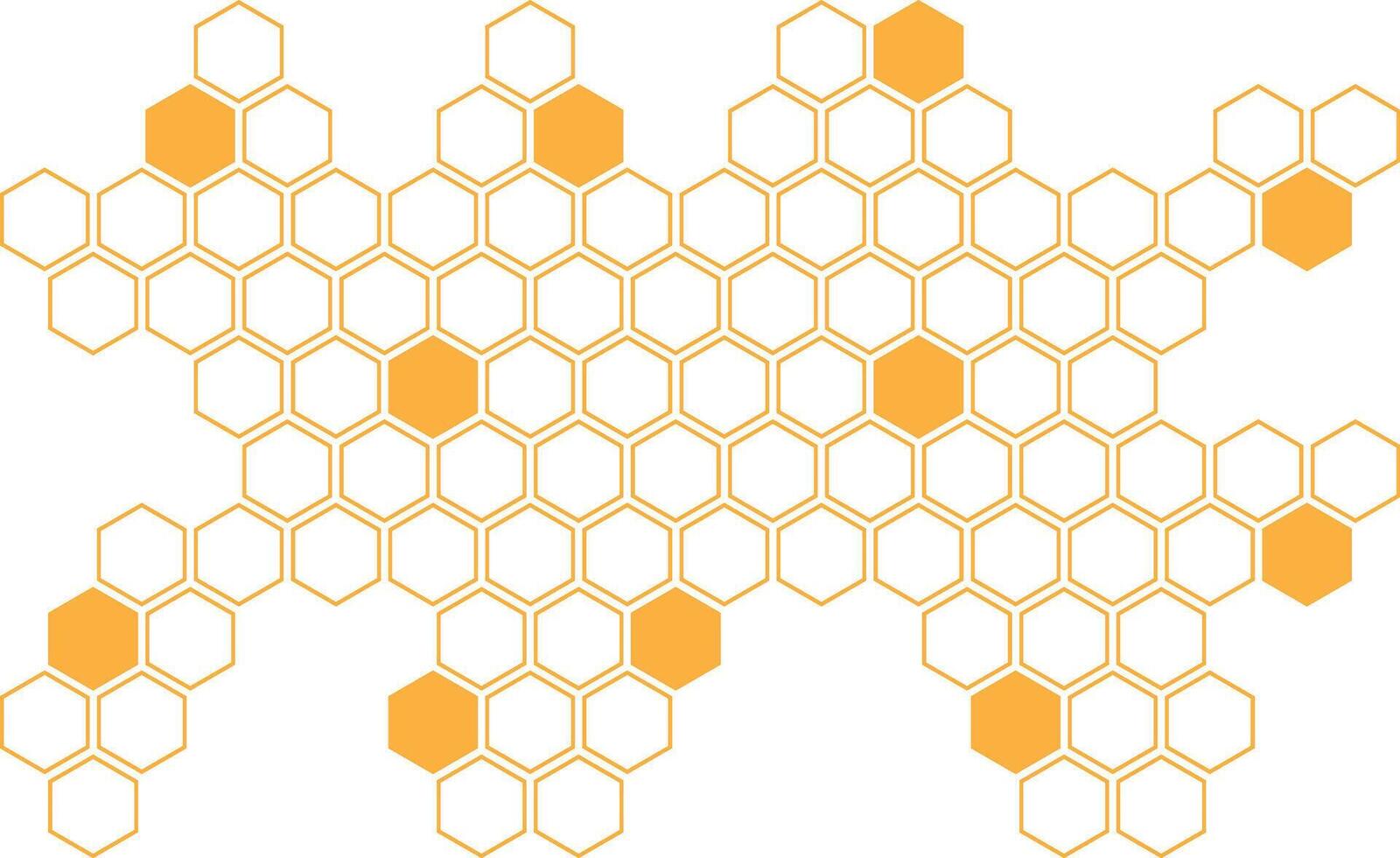 simple abstract lite orange color creative geometric hexagon honeycomb polygon pattern a design that is yellow and orange with the hexagon on it vector