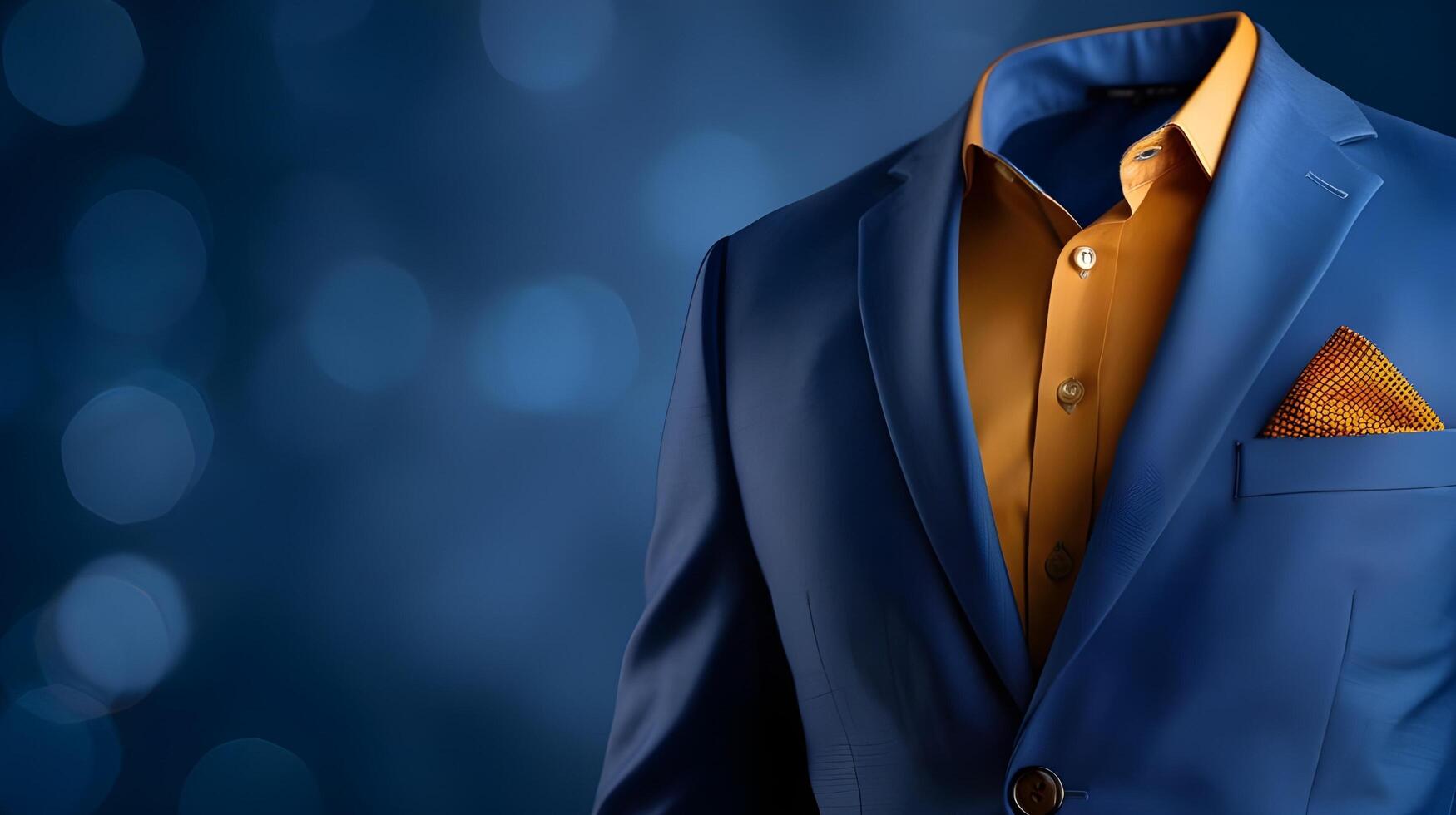 A close-up of a business casual outfit, featuring a tailored blazer over a crisp shirt, paired with chinos and loafers photo