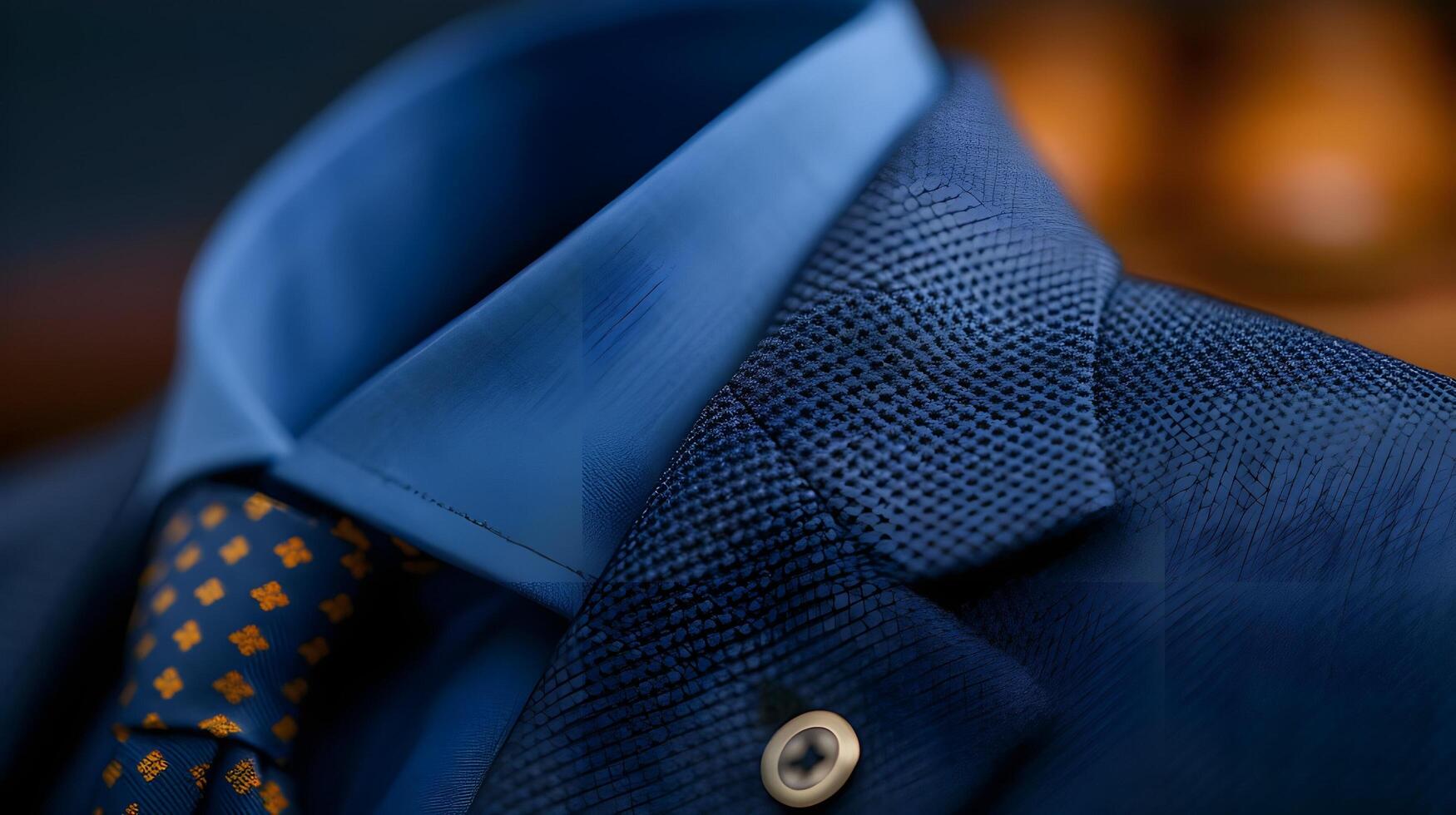 A close-up of a business casual outfit, featuring a tailored blazer over a crisp shirt, paired with chinos and loafers photo