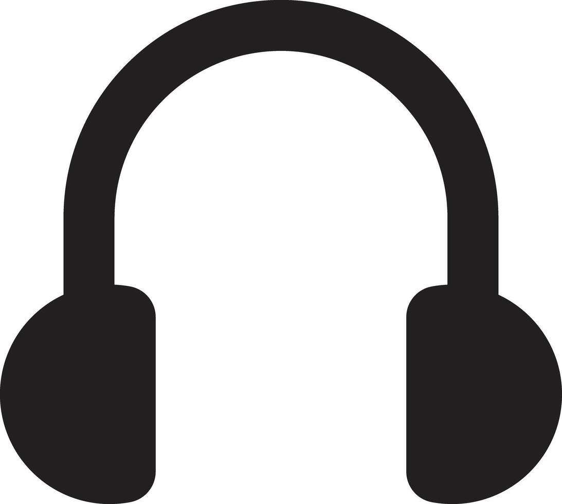 Headphones icon isolated on white background . Customer support icon vector