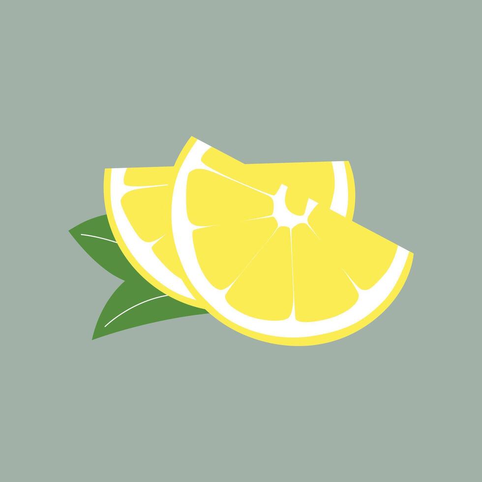 fresh cut lemon vector