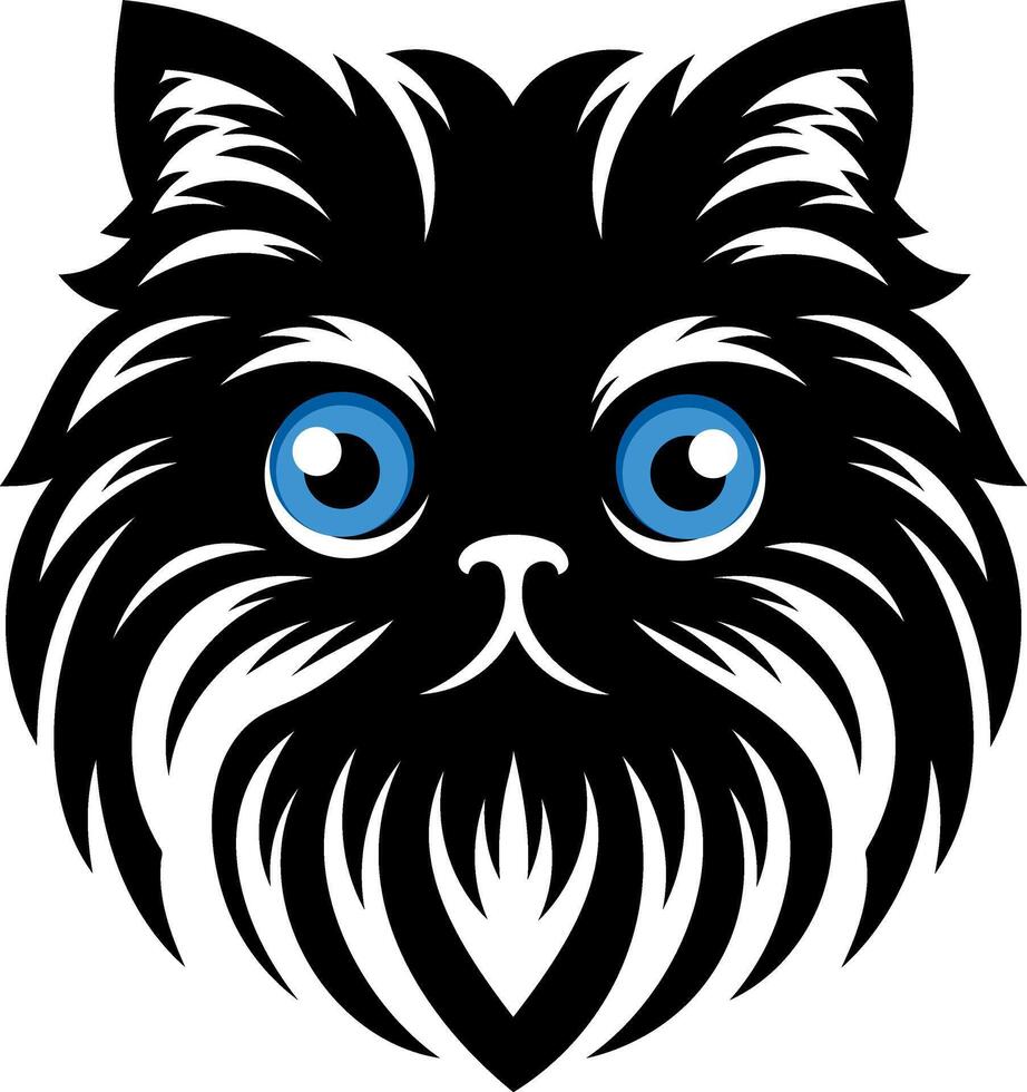 The elegance and simplicity of the persian cat silhouettes and icons, highlight their graceful design and unique aesthetic. vector