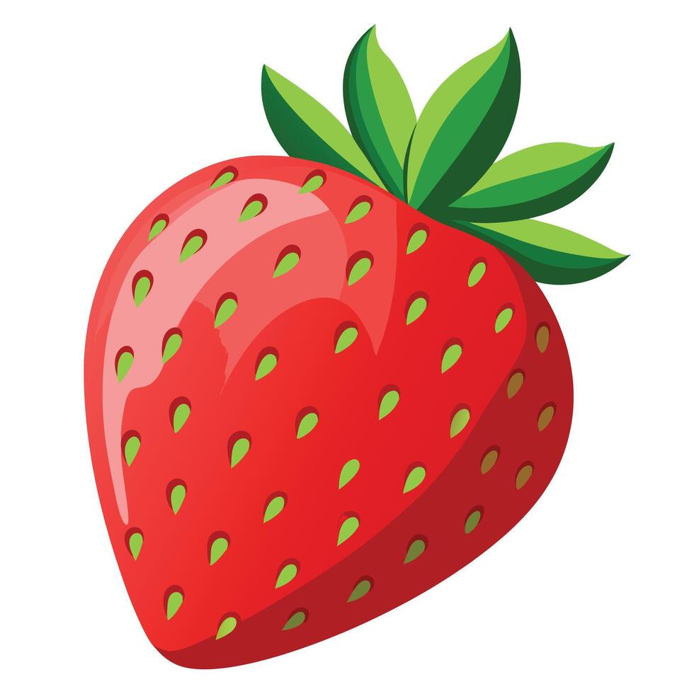 An Abstract Red Strawberry Fruit Illustration Design vector