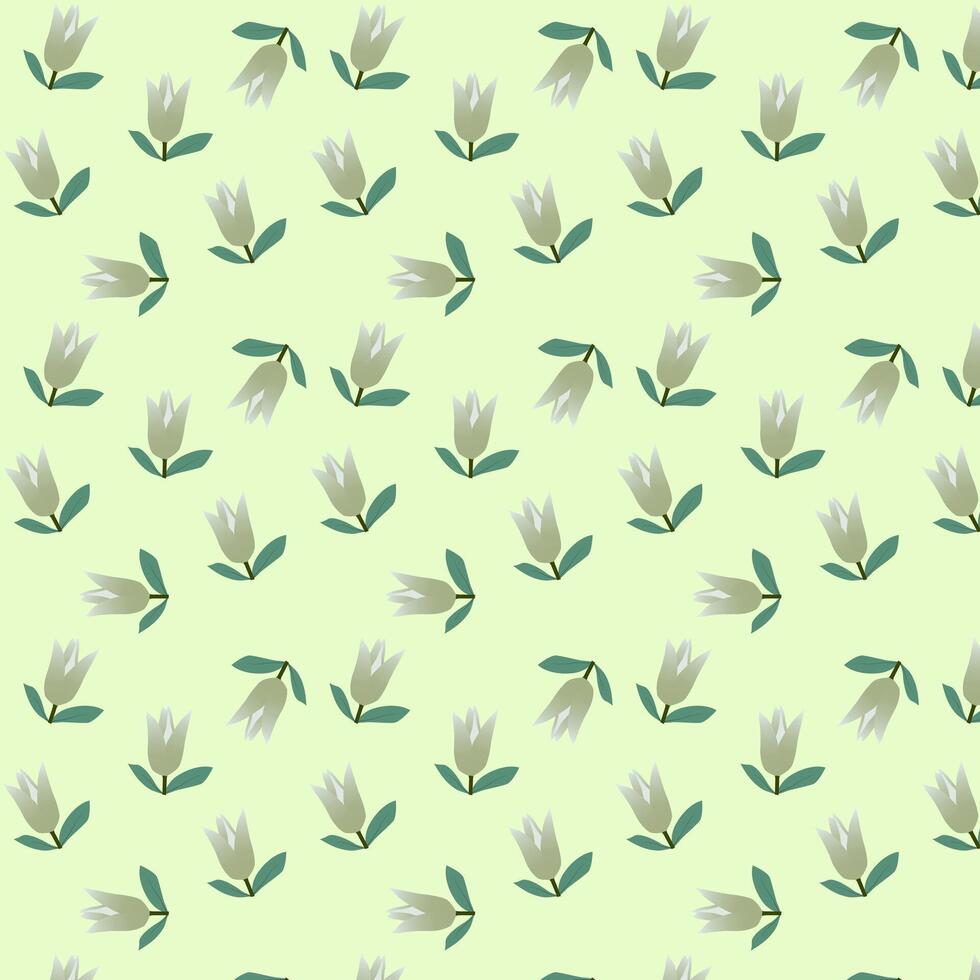 Seamless green leaf pattern background vector