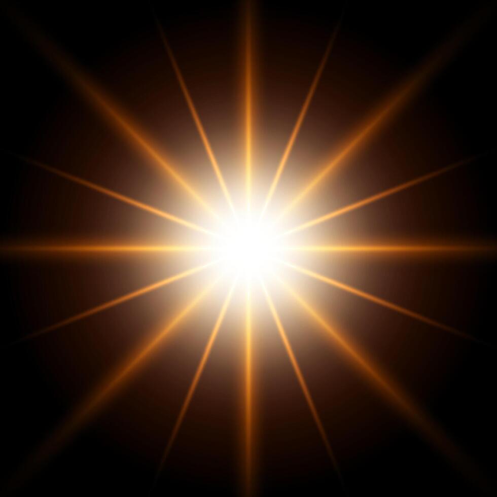 Glowing flare light effect vector
