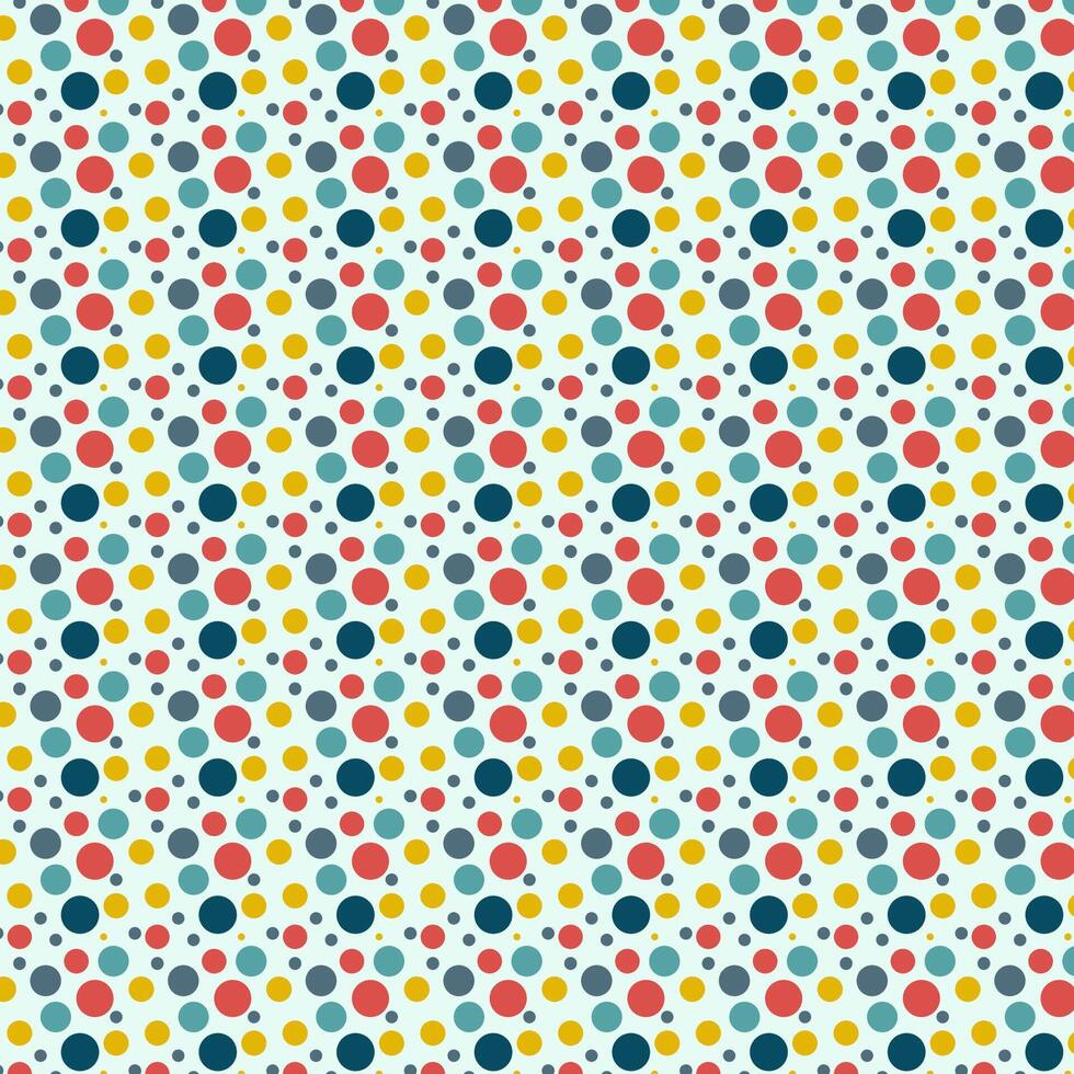 Seamless different color dot pattern design vector