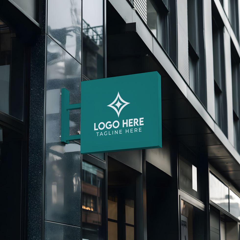 Outdoor Shop Logo Signage Mockup psd