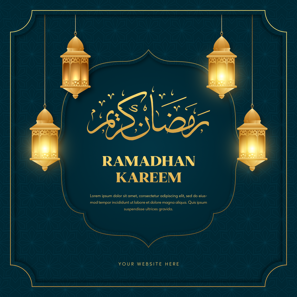 Ramadan Kareem Minimalist Elegant Design Template Greeting Postcard psd