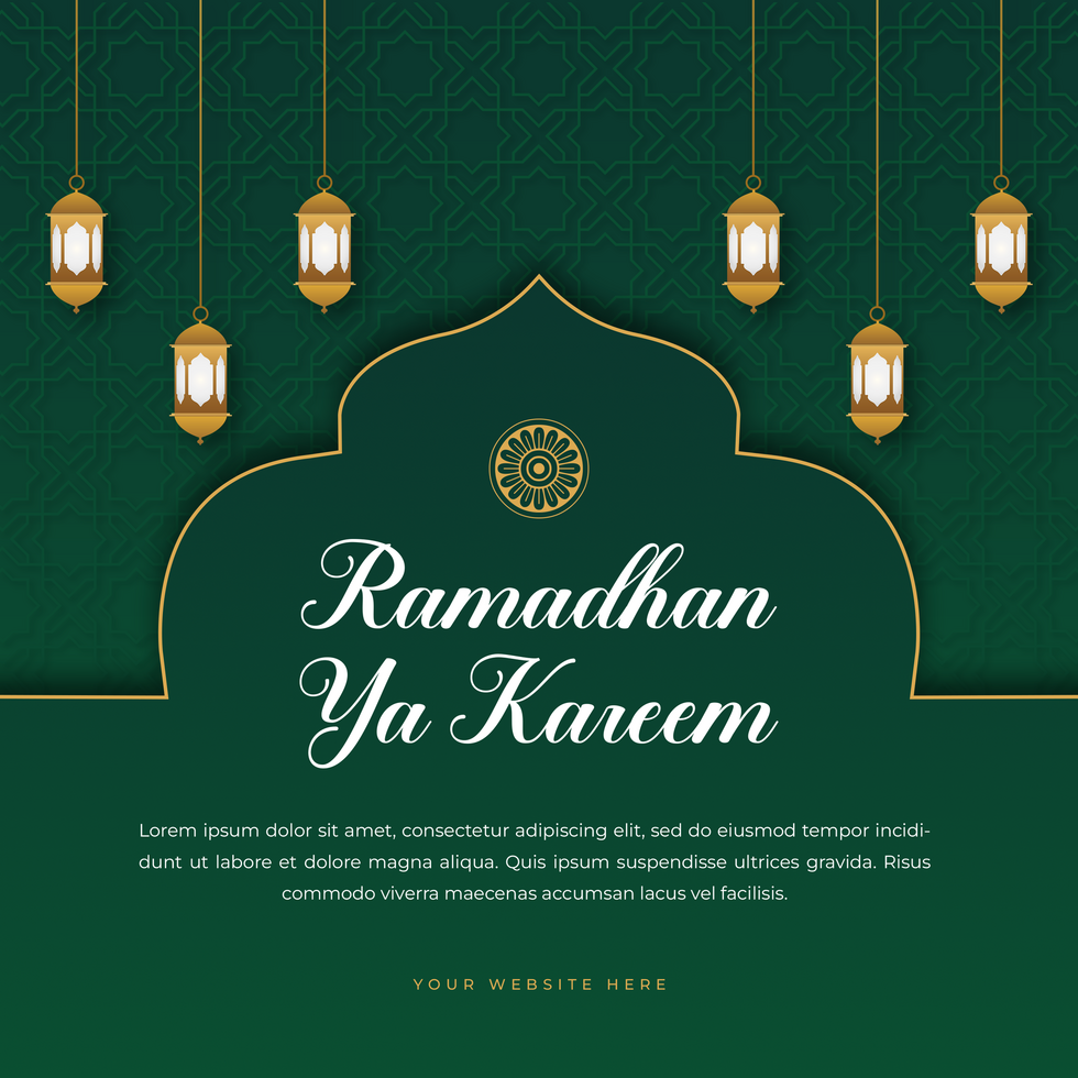 Ramadan Ya Kareem Greeting Card Minimalist Design Template Post psd