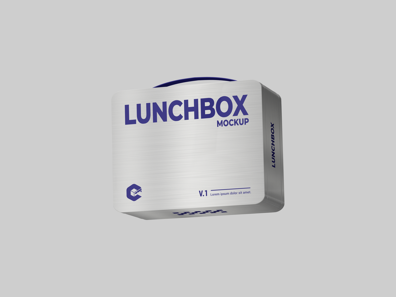 Realistic Rectangle Stainless Box easy to change color and texture - Lunchbox Mockup psd