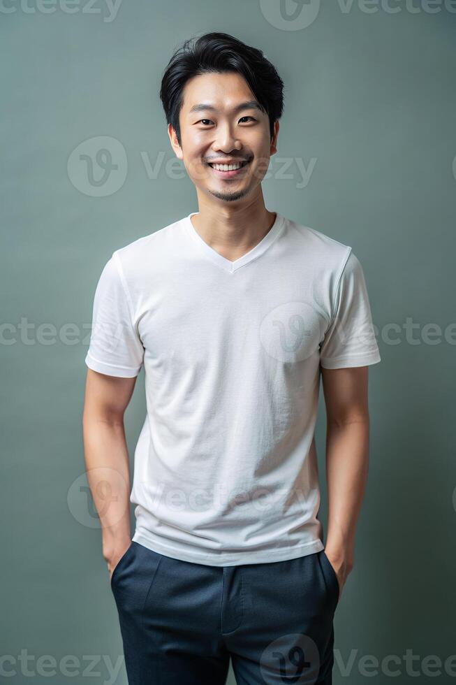Japanese Hourglass Working Professional, Timeless, Crisp, Half Sleeves, T Shirt White Model for Multi-purpose, Community, Events photo