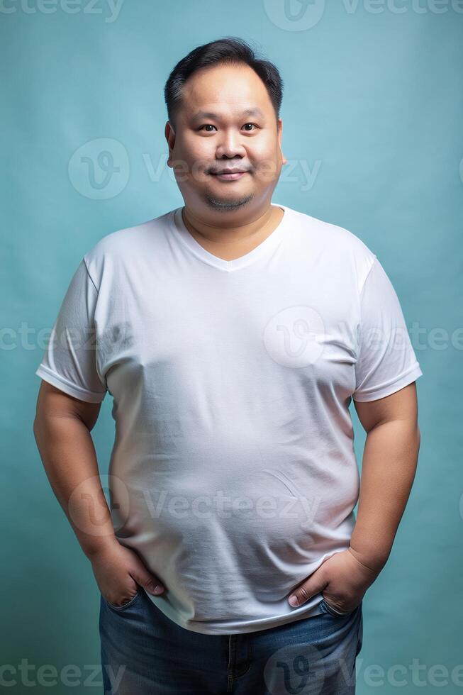 Filipino Obese Middle-Aged, Stylish, Distinctive, Perfect For Fashion, Clothing, Template Of Fashion Clothes for Corporate, Entertainment, Events photo