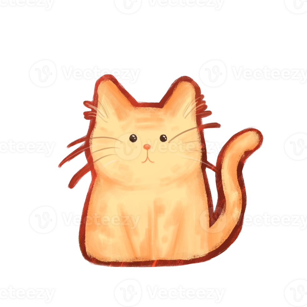 little orange cat png
