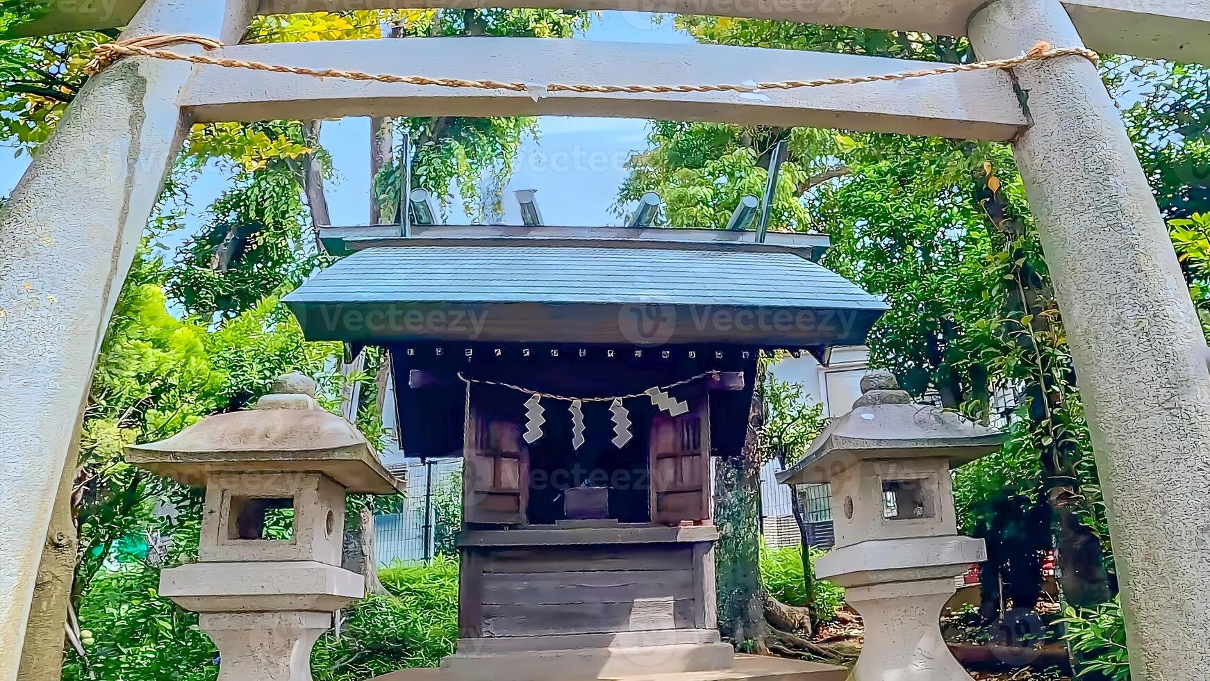 Shokonsha in the precincts of Wakabayashi Inari Shrine.Shokonsha enshrines the spirits of those who died for the nation before and after the Meiji Restoration. photo