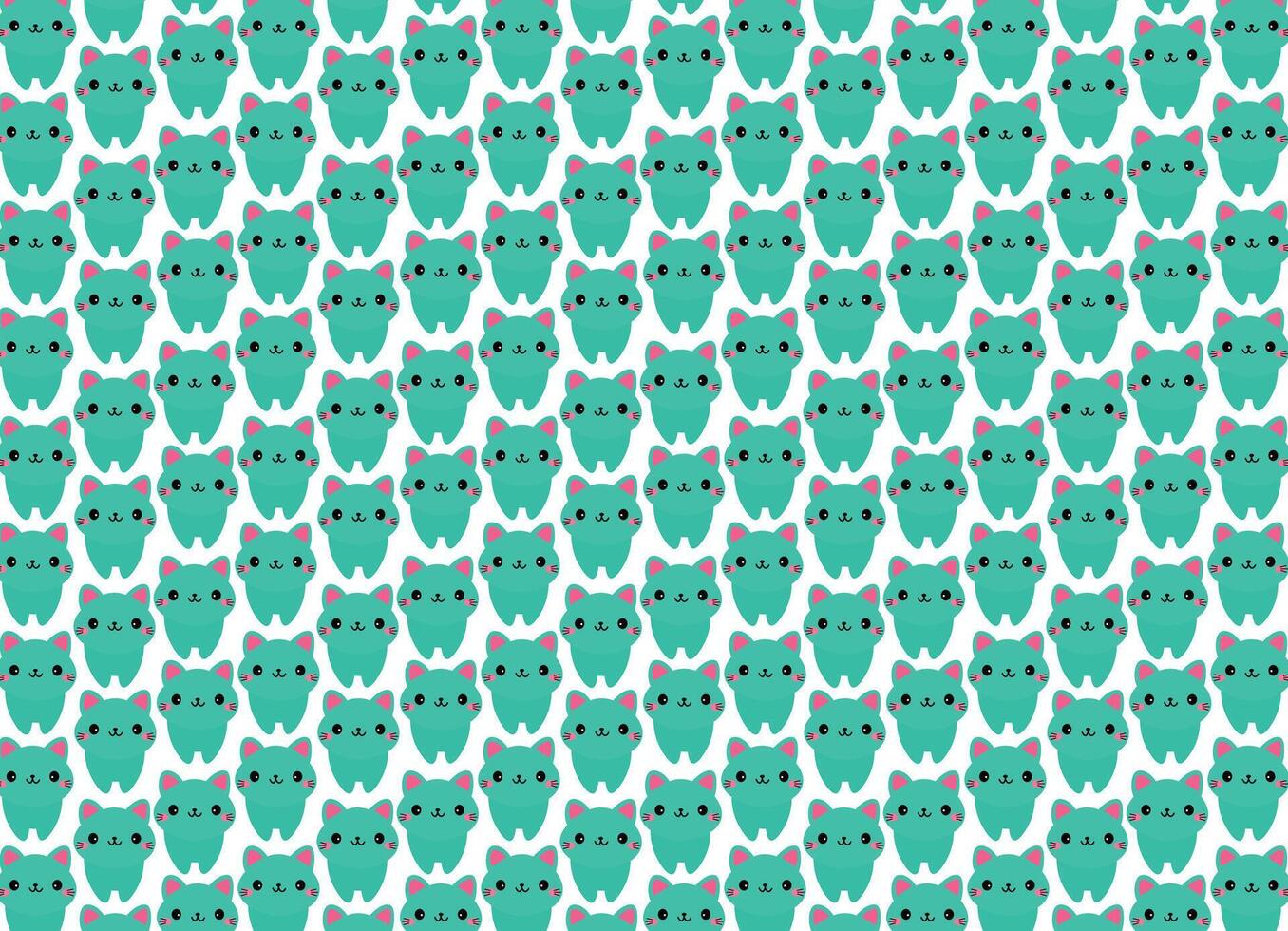 Kitten children's print, texture, paper, cute fluffy cat, pattern vector