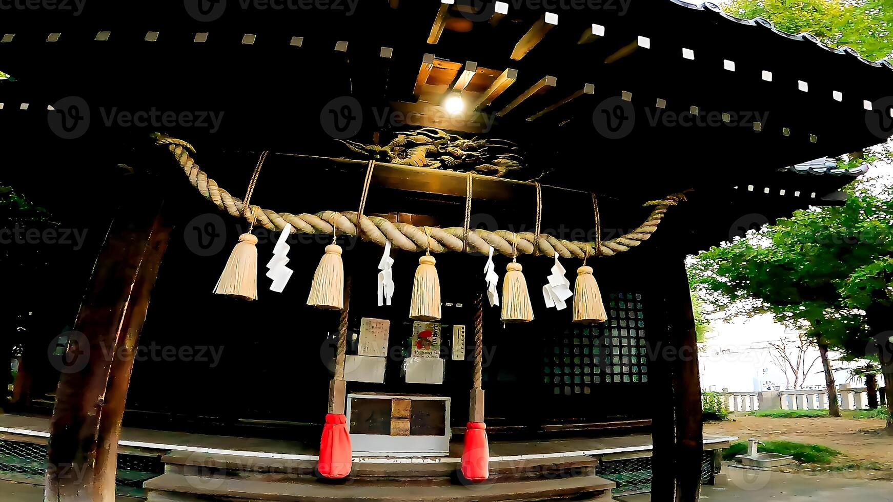 Shrine Hall of Worship.Takezuka Shrine, a shrine located in Takenotsuka, Adachi Ward, Tokyo, Japan It is said that during the 978-982, Ise Jingu was commissioned and built, photo