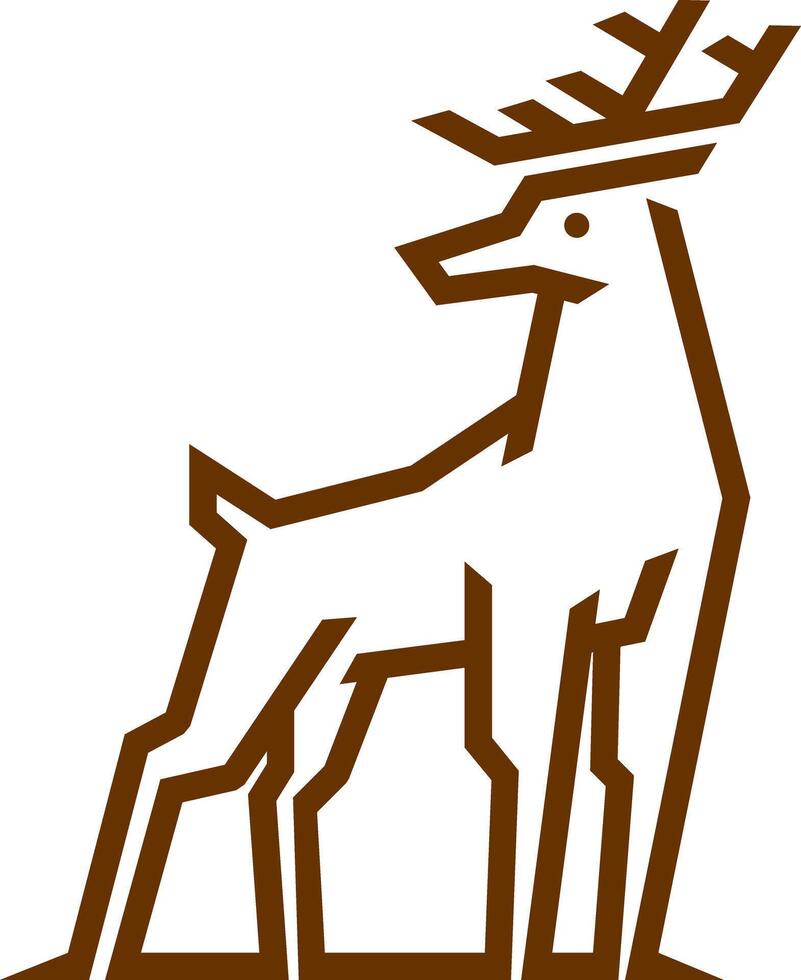 Unique Deer Logo Design vector