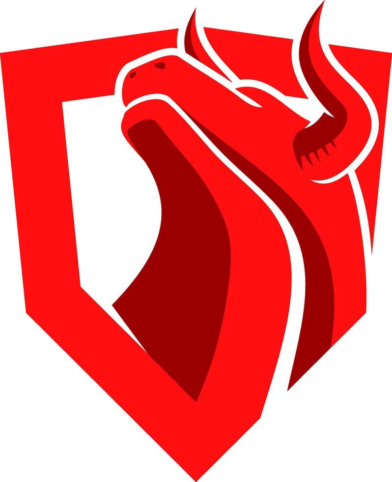 Bull Shield Logo Design vector