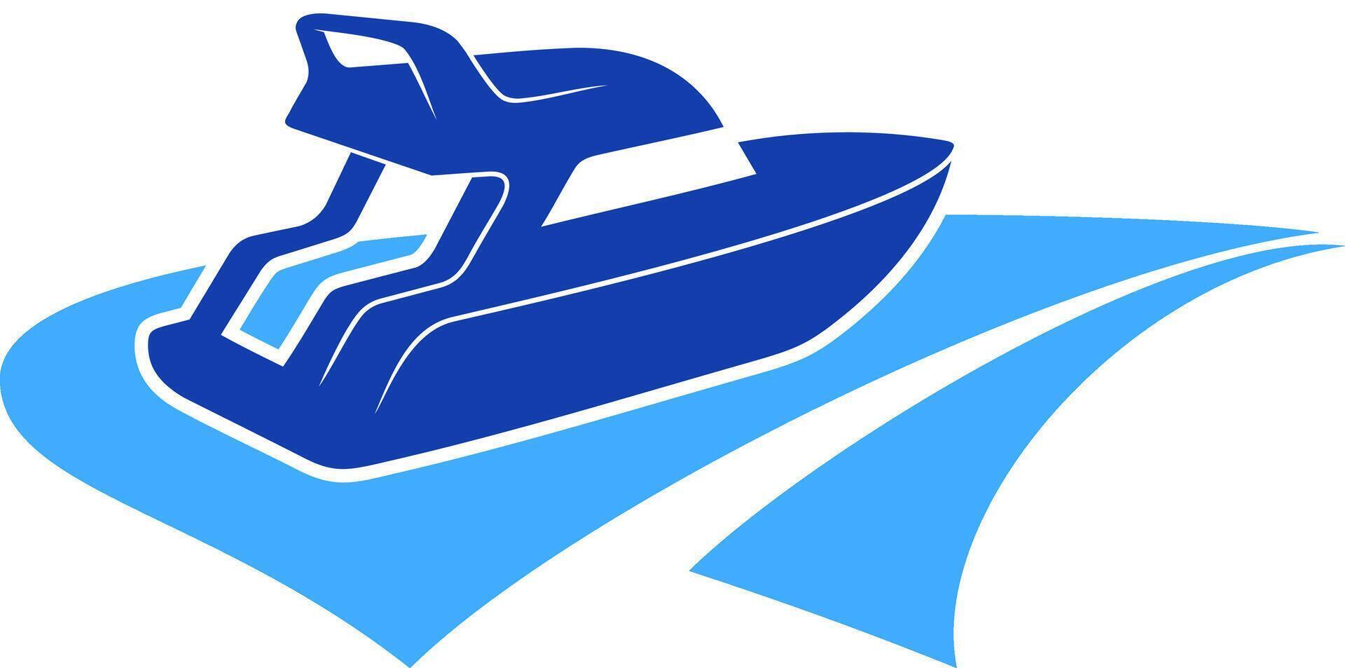 a small yacht illustration vector