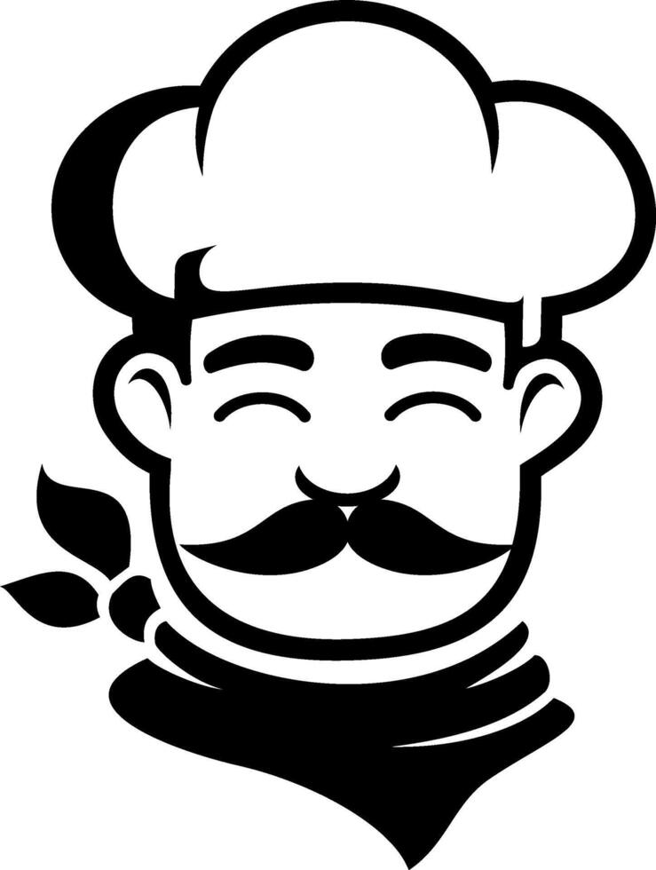 simple chef logo design vector