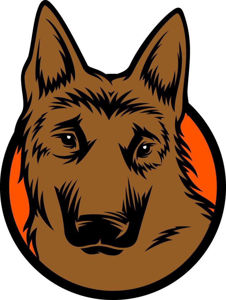 German Sheperd Logo Design vector