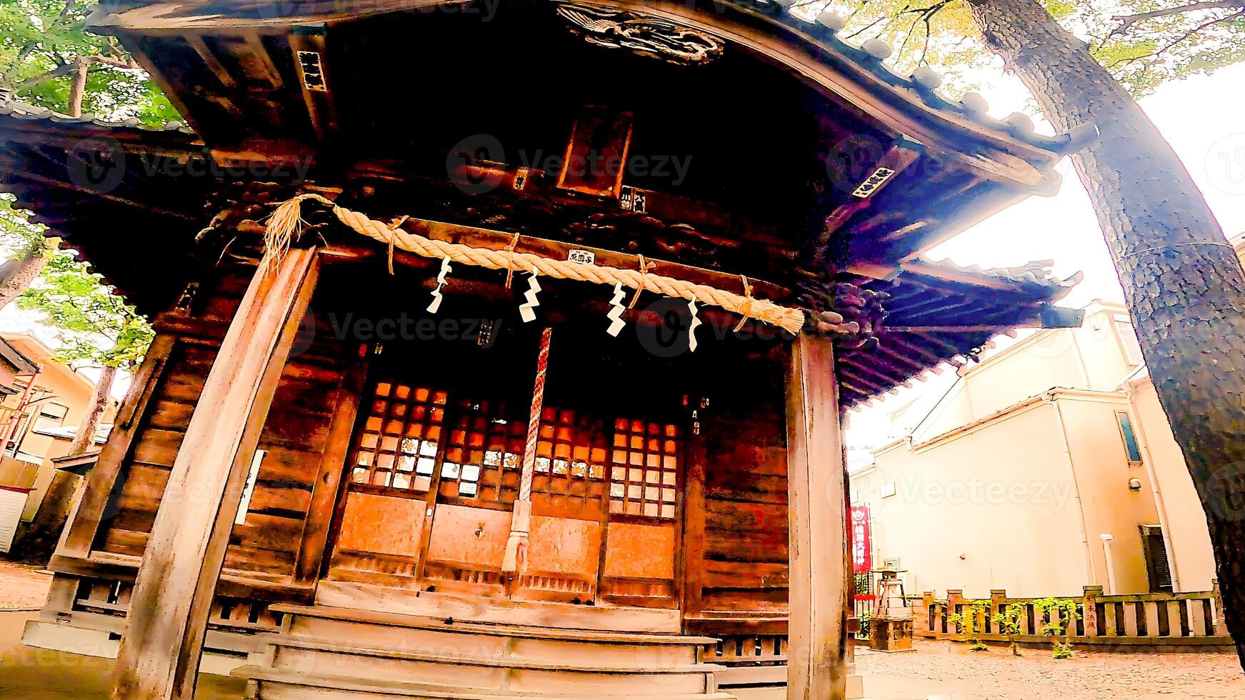 Nakasone Tenso Shrine in Minamikoiwa, Edogawa-ku, Tokyo, Japan The year it was founded is unknown, but there is a record that it was renovated during the Tenpo era 1830-1844 photo