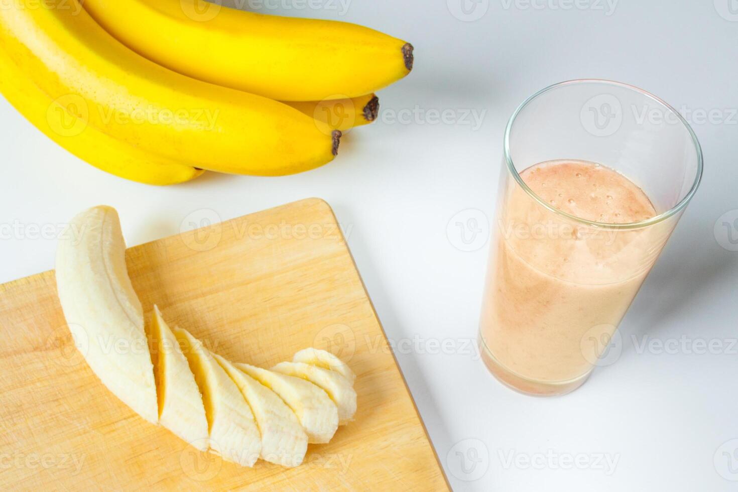 Fresh made Banana smoothie photo