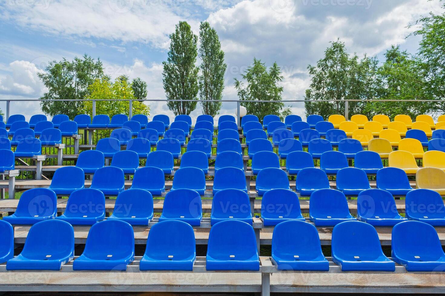 Empty stands of the stadium photo