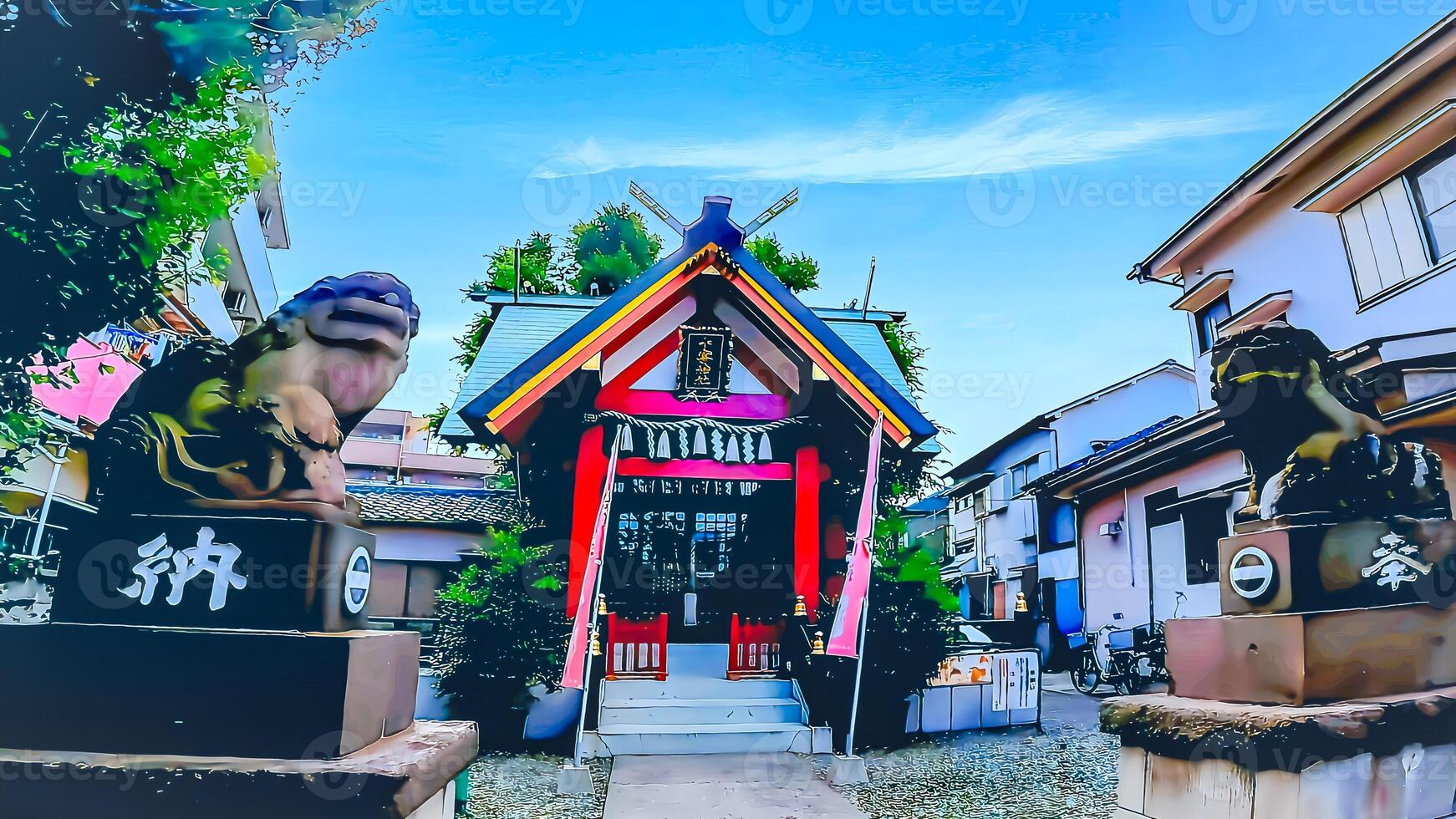 Toyose Shrine, Yaguchi Shrine, Ota Ward, Tokyo, Japan It was founded in 1358 as a shrine to enshrine the murdered military commander Nitta Yoshioki and his retainers who were also killed in battle. photo