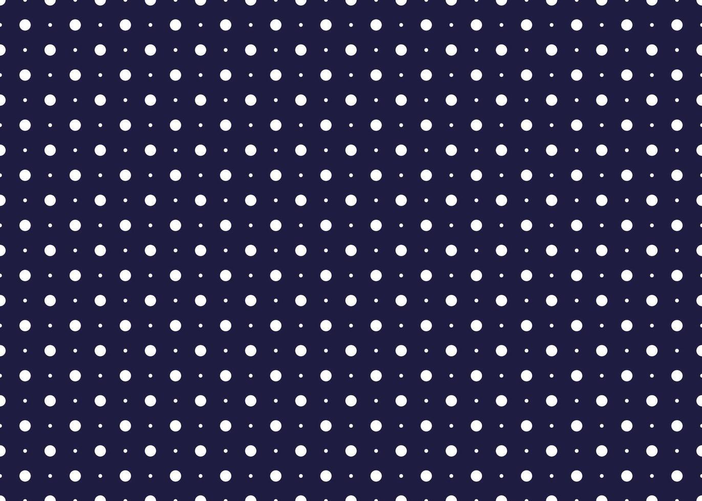 White dotted on dark blue background seamless pattern design for cloth, carpet, wallpaper, wrapping etc. vector