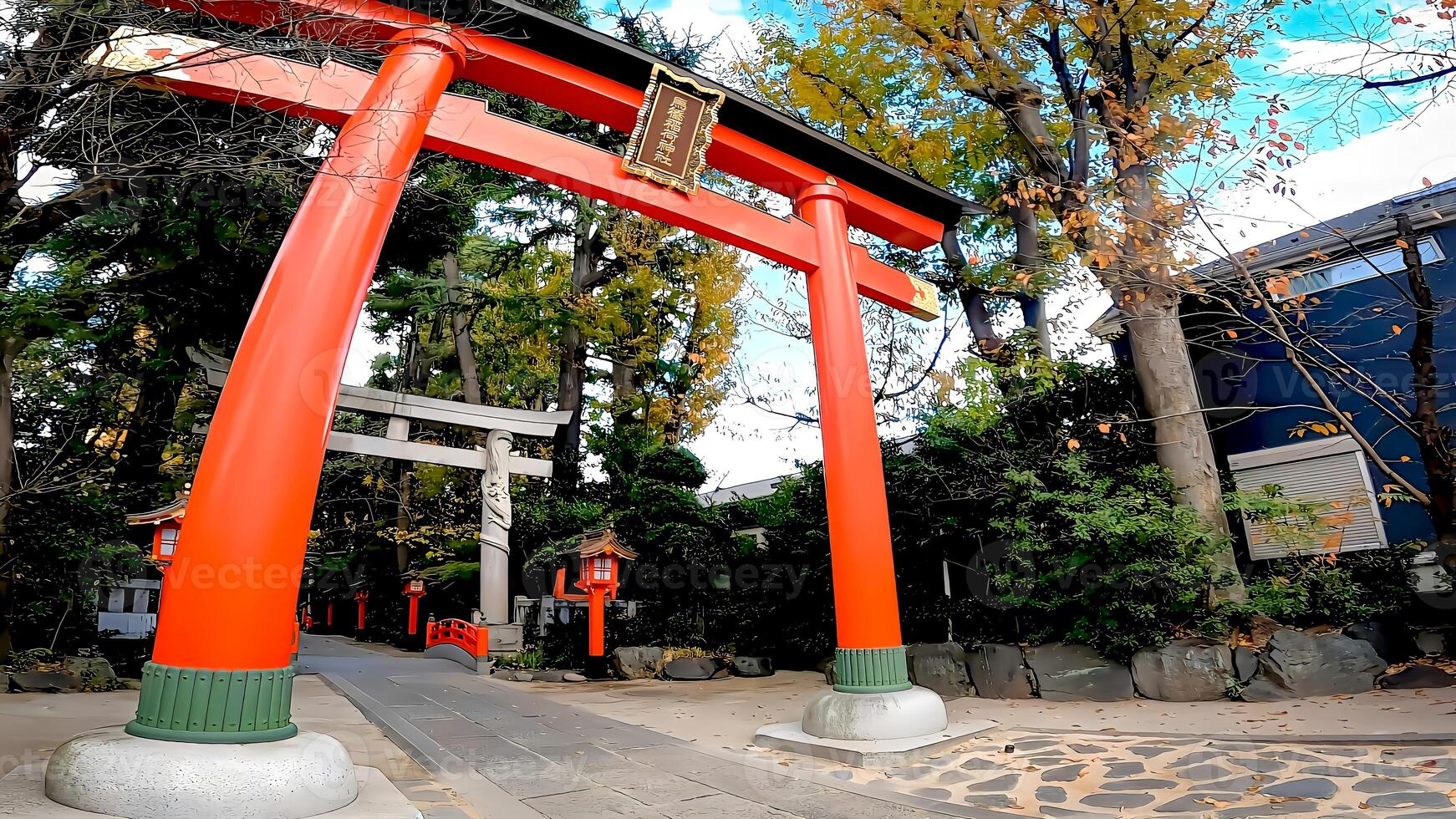 Mabashi Inari Shrine, a shrine located in Minami Asagaya, Suginami Ward, Tokyo, Japan This shrine is said to have been founded at 700 years ago photo