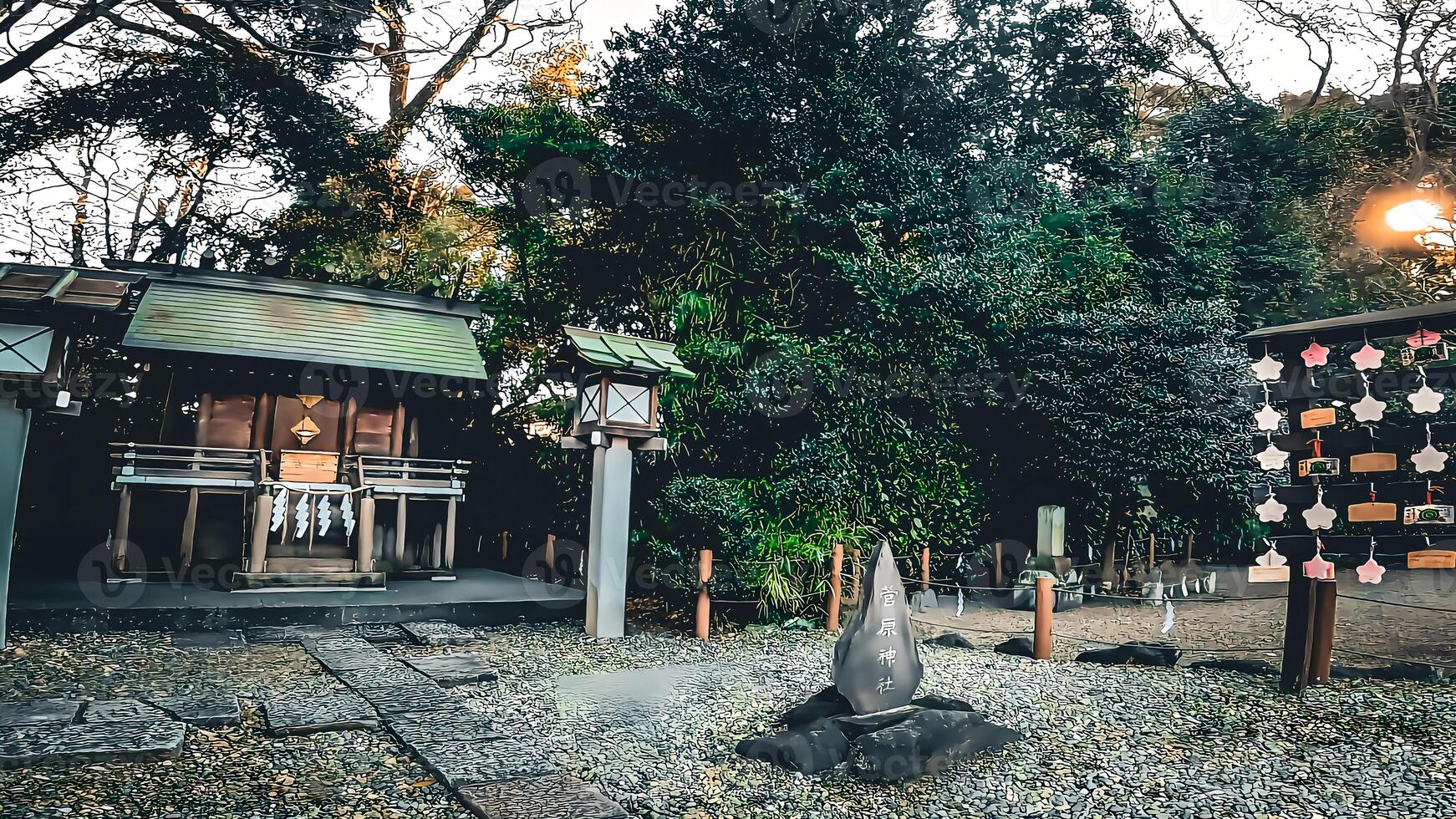 Sakuragi Shrine is a shrine located in Noda City, Chiba Prefecture, Japan. It is also known as a famous cherry blossom viewing spot. It is said that it was founded in 851 of the Heian Dynasty photo
