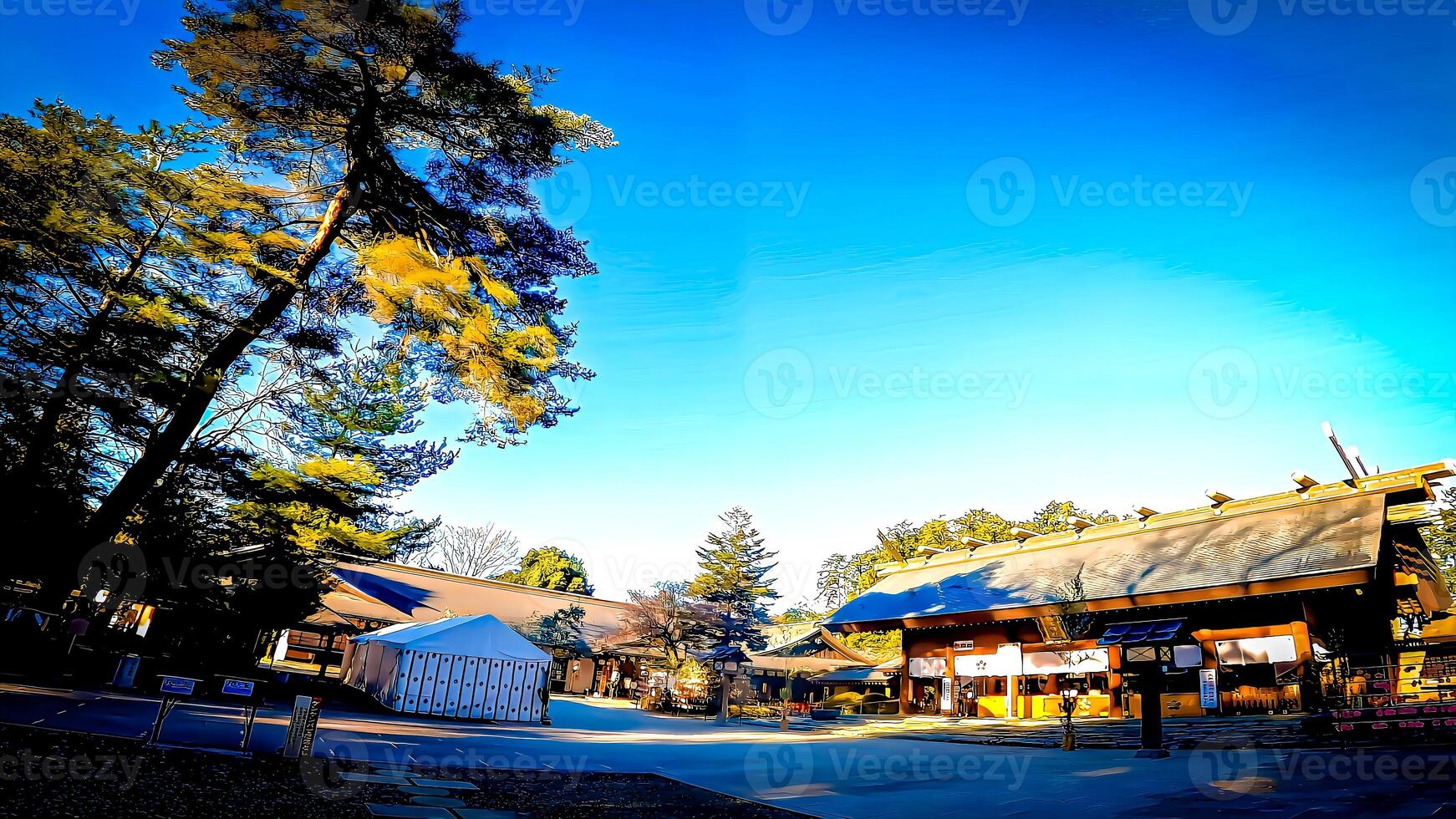 Sakuragi Shrine is a shrine located in Noda City, Chiba Prefecture, Japan. It is also known as a famous cherry blossom viewing spot. It is said that it was founded in 851 of the Heian Dynasty photo