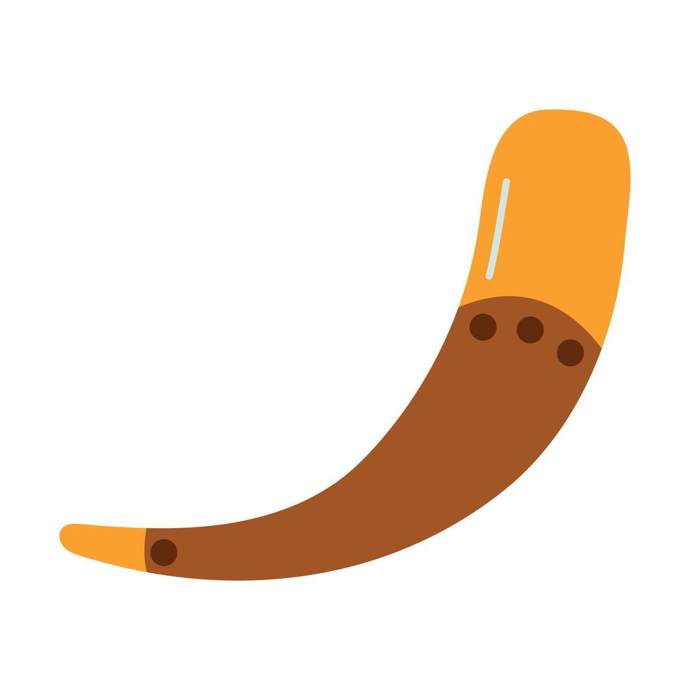 Viking horn on white isolated background. vector