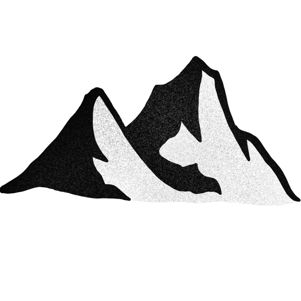 Small and large mountains of various colors png
