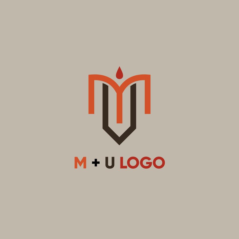 M and U Combined Logo vector
