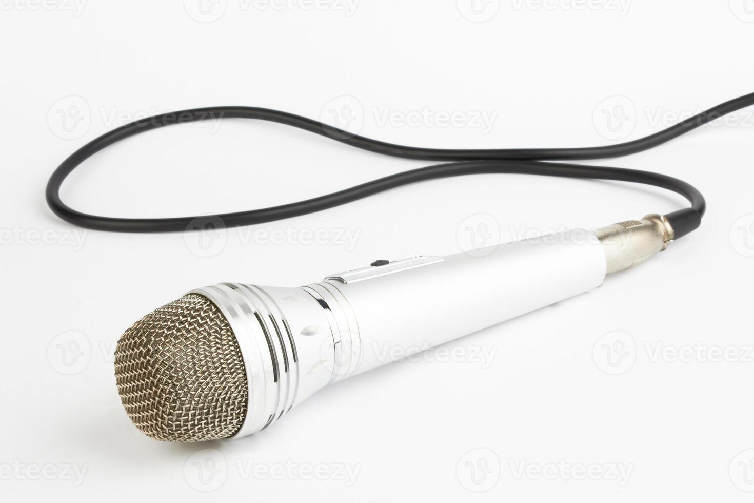 Microphone on white photo