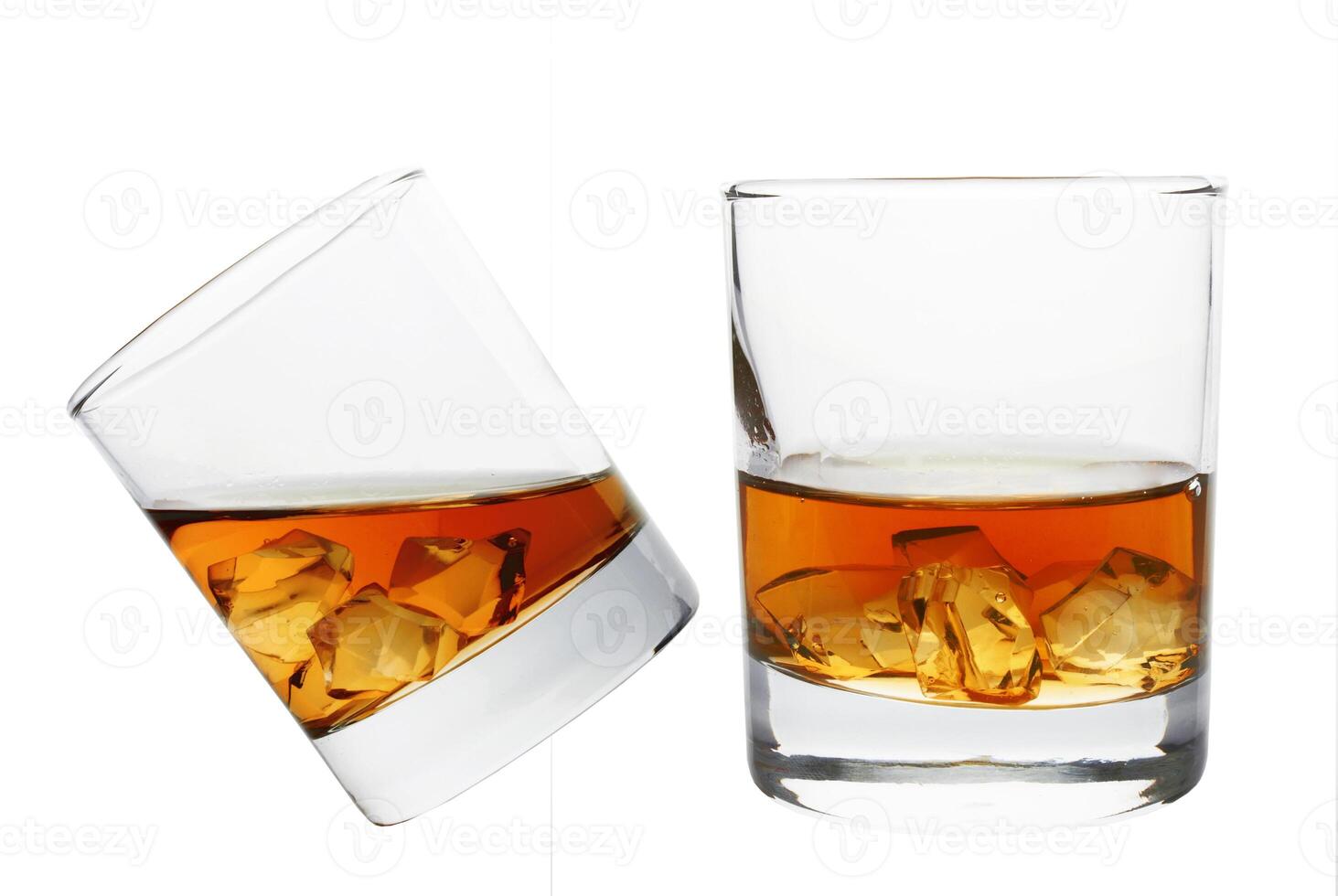 Whiskey with ice photo