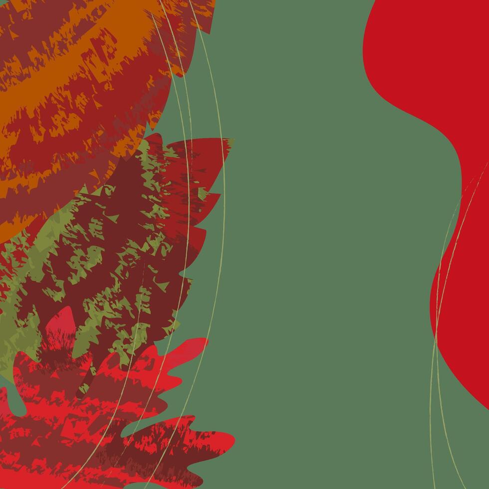 Colorful autumn background with abstract leaf texture with bright colored spots and lines Template poster postcard card cover banner greeting invitation thanksgiving harvest festival vector