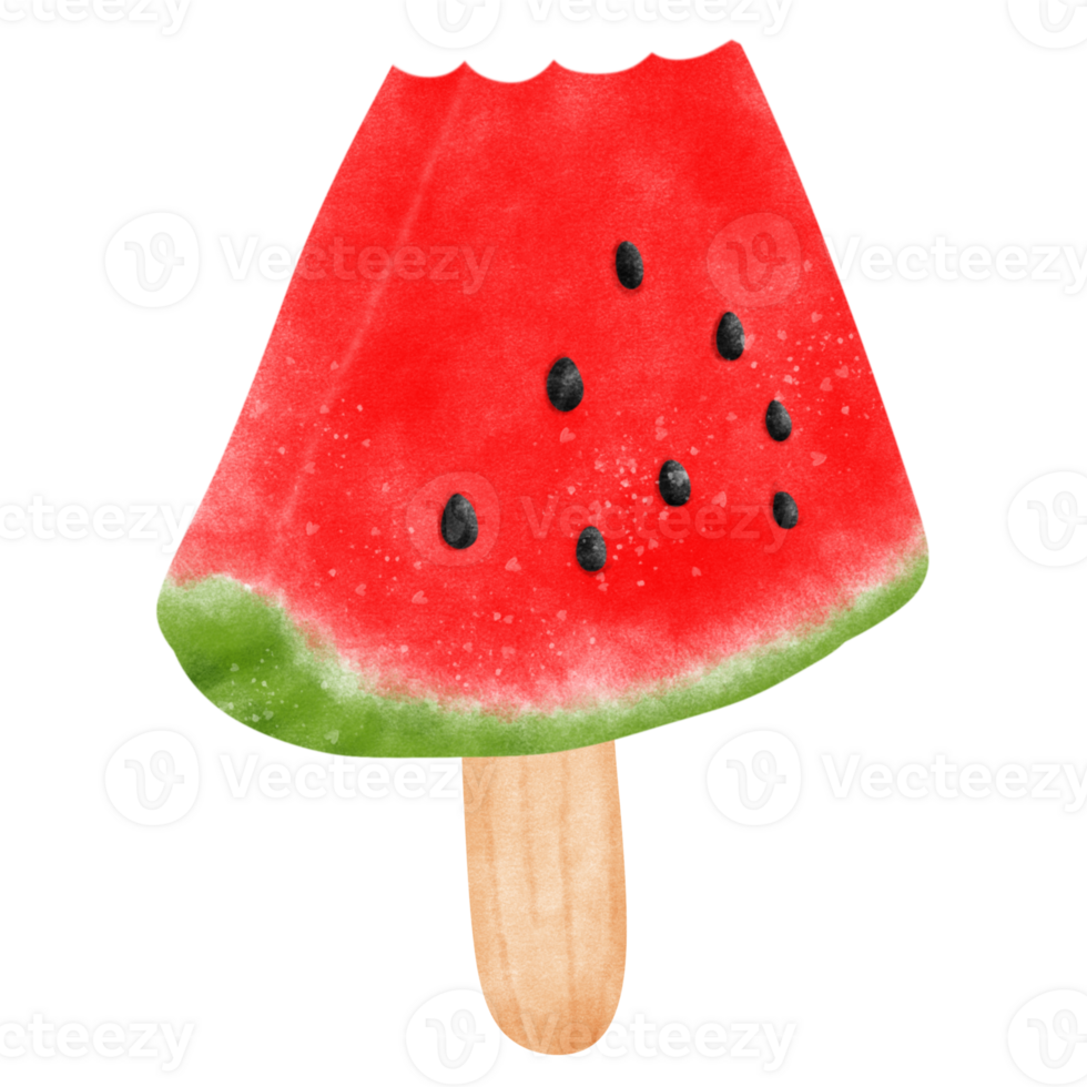 Watermelon ice cream, a dessert made from watermelon. png