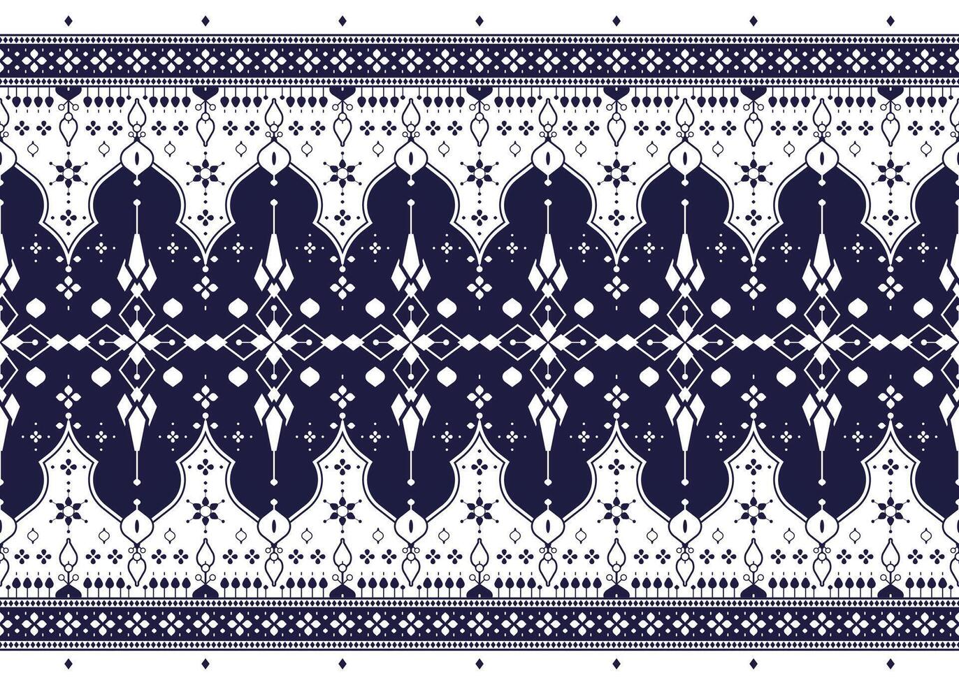 geometric ethnic fabric seamless pattern design for cloth carpet batik wallpaper background wrapping etc. vector
