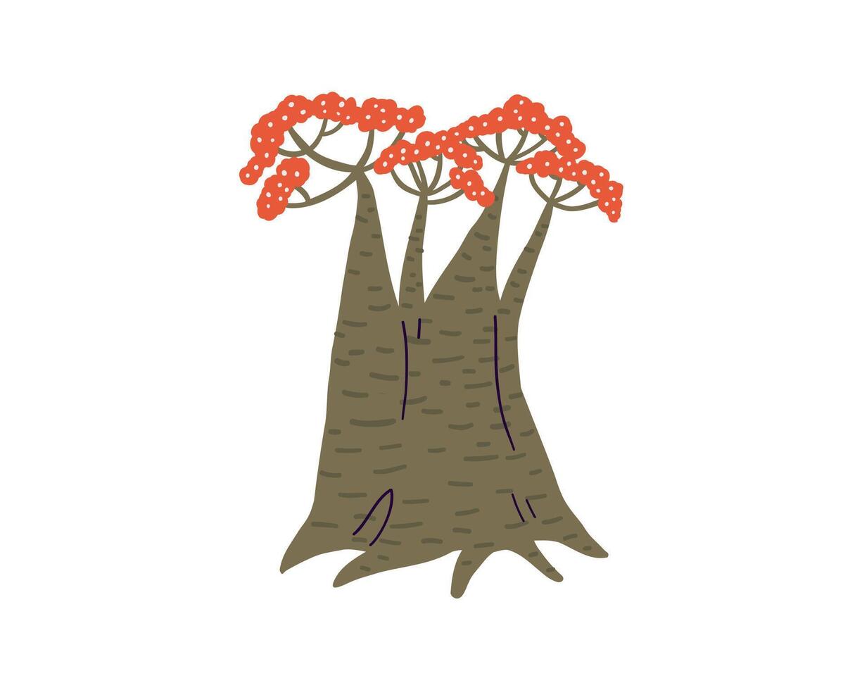 Hand drawn desert plant. illustration in flat style. vector