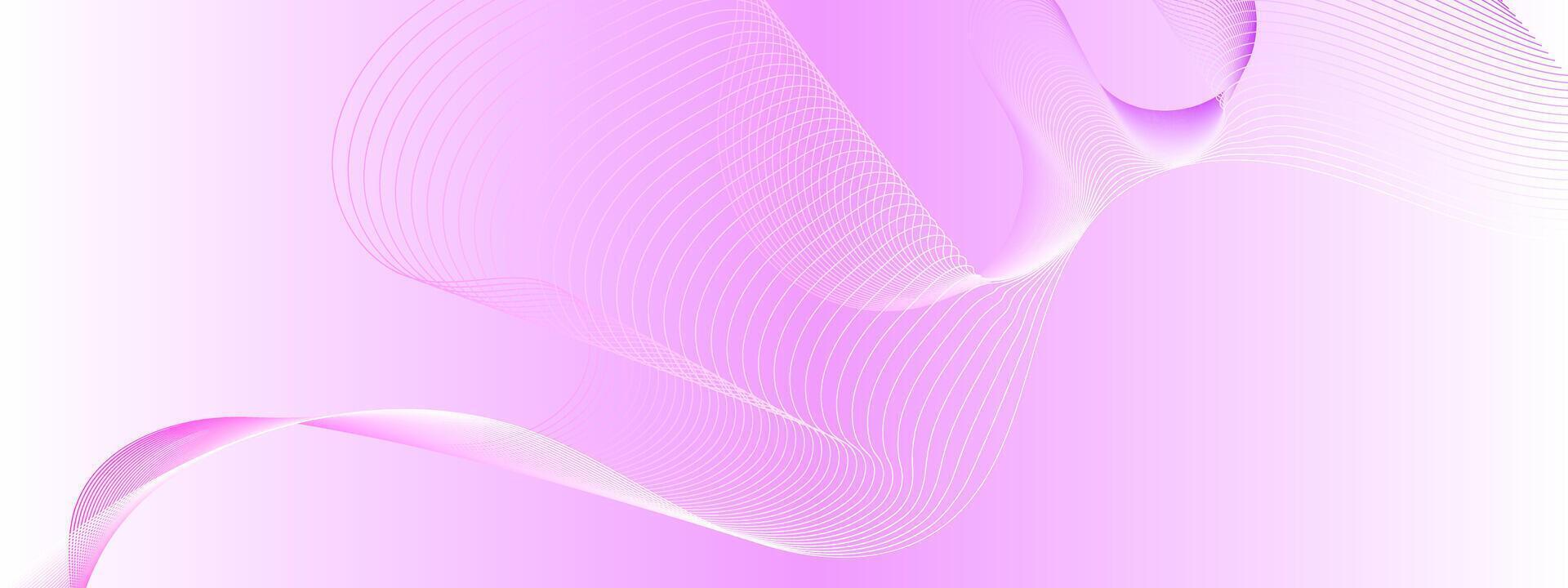 Abstract futuristic background with waves. Lilac gradient smooth wave lines modern wave lines 3d technology concepts. Illustration of wave lines on purple white background Linear business template vector