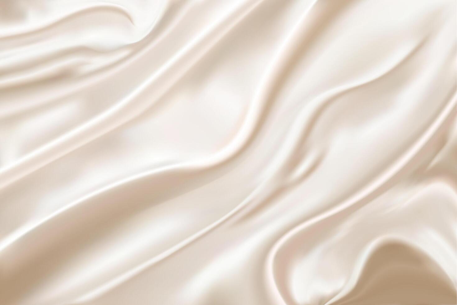 Silk Background. Satin Fabric Wave Texture Material. Smooth Fashion Pattern. Luxury Curtain Drapery Textile. Romantic Weave Flow. Gentle Elegant Shape. Fold Mesh Image. vector