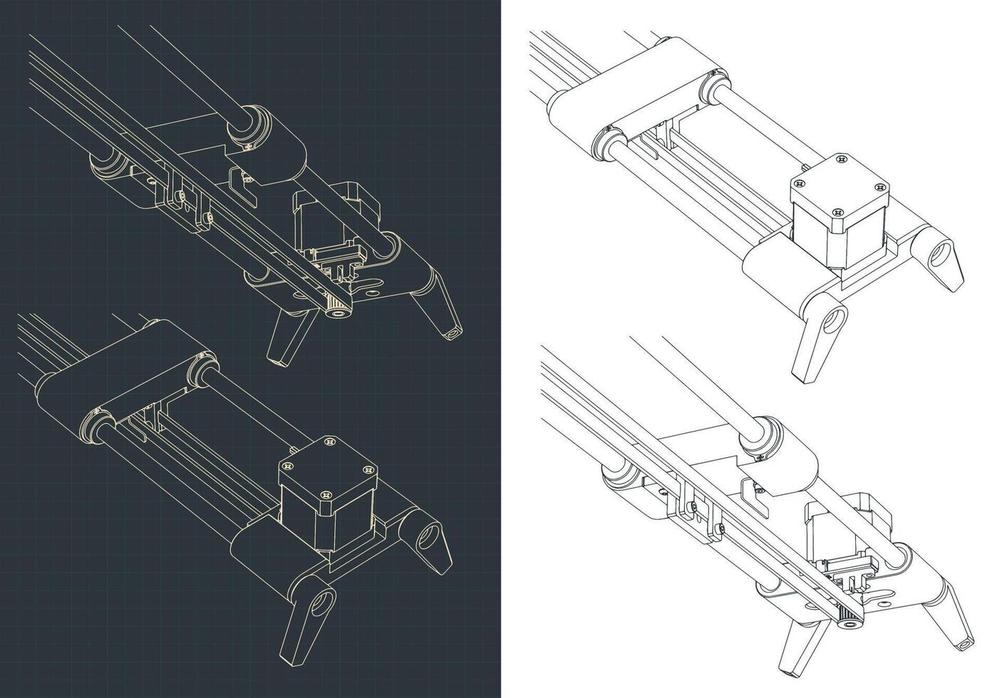 Camera slider close up vector