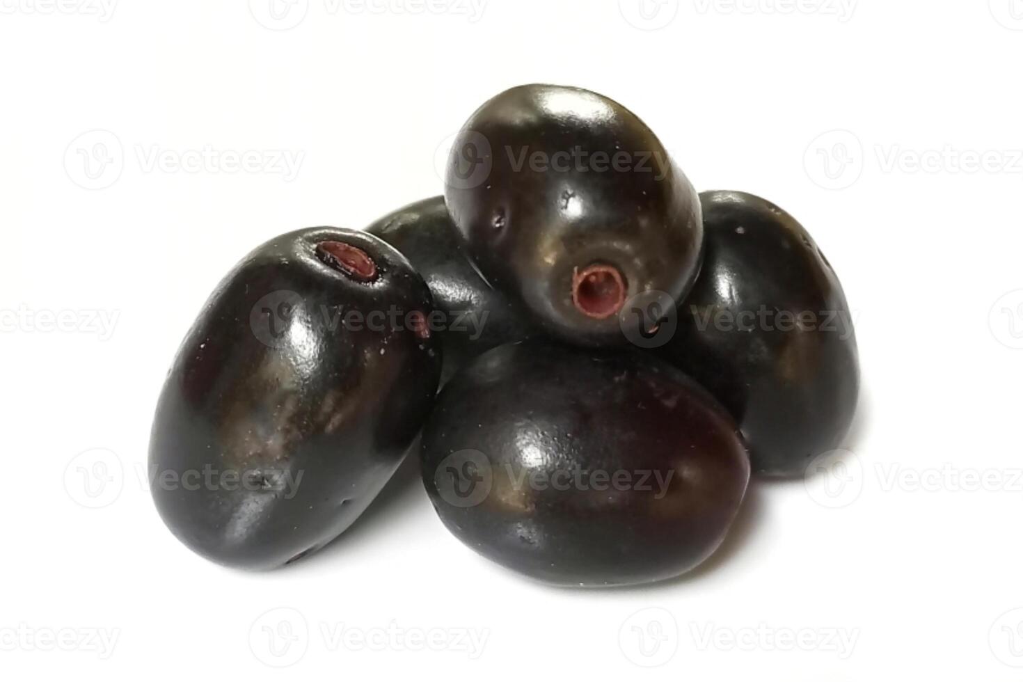 Jambolan plum or Java plum fruit isolated on white background photo