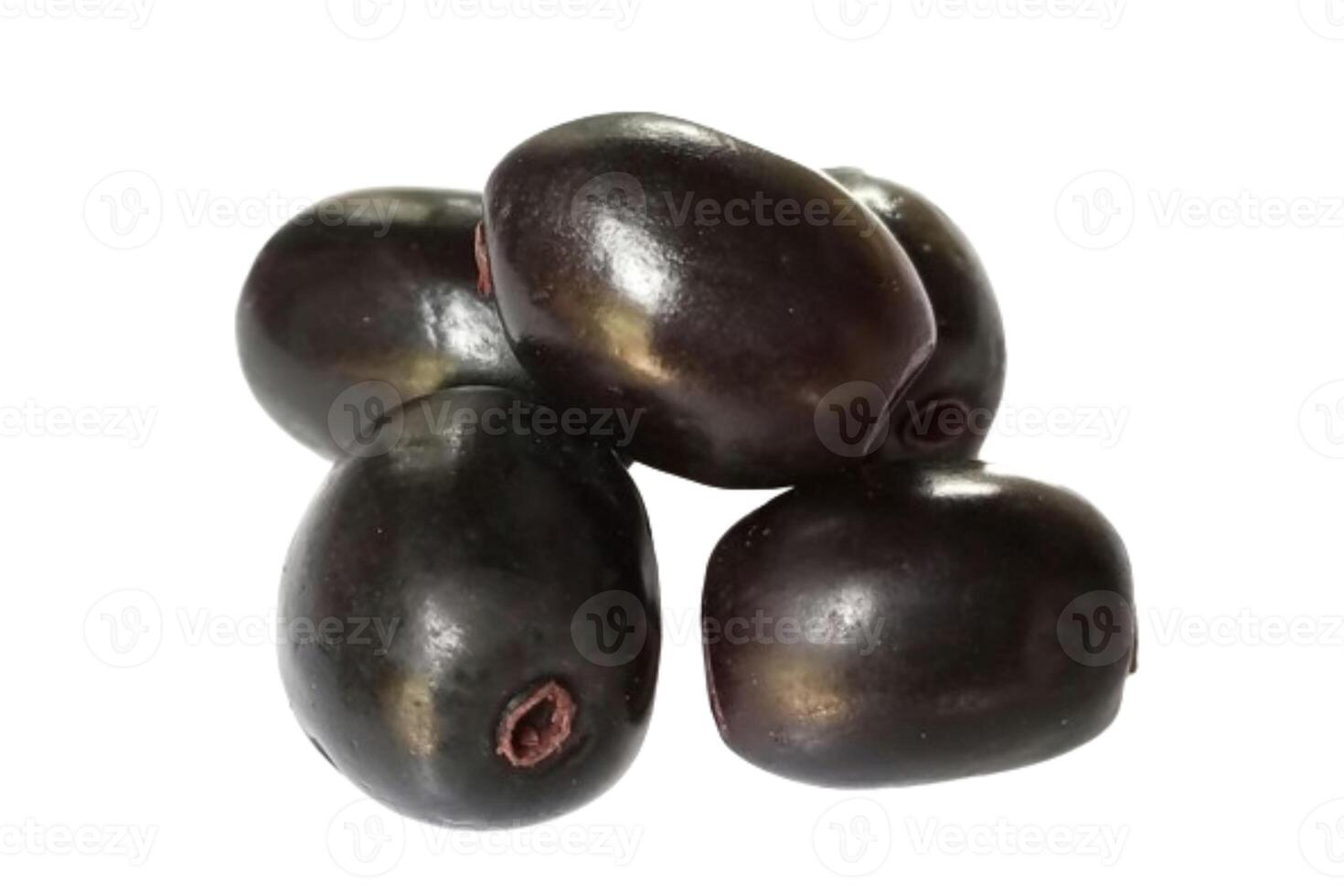 Jambolan plum or Java plum fruit isolated on white background photo