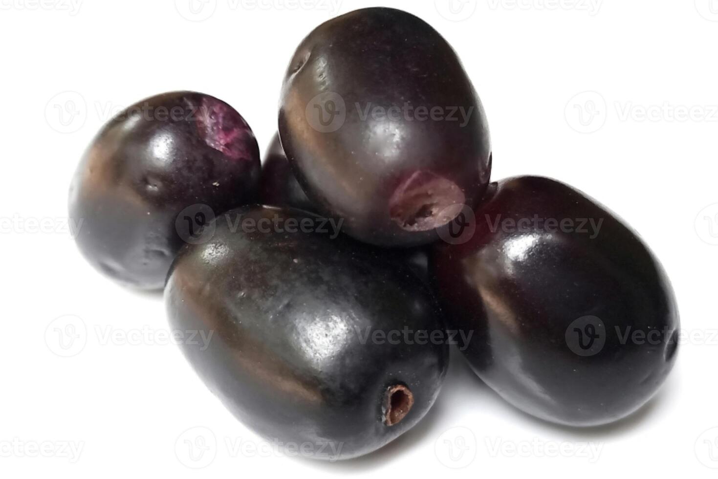 Jambolan plum or Java plum fruit isolated on white background photo