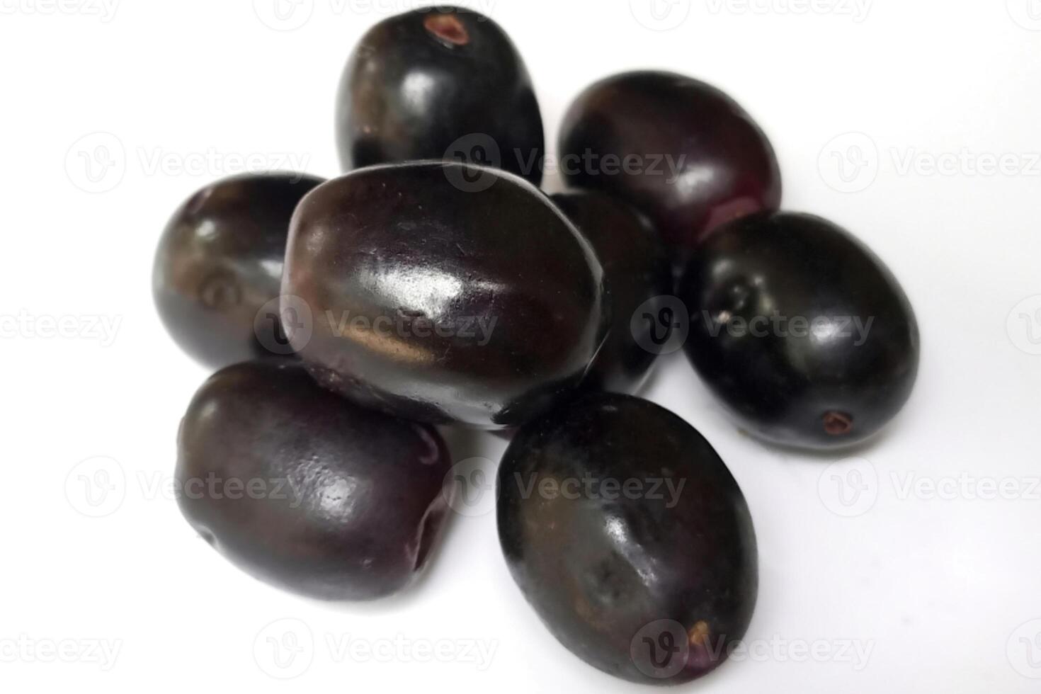 Jambolan plum or Java plum fruit isolated on white background photo