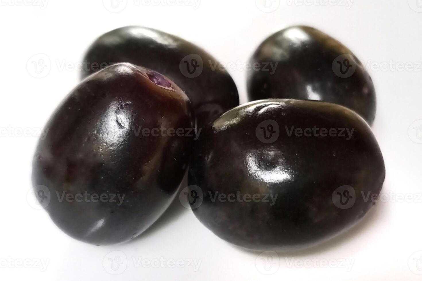 Jambolan plum or Java plum fruit isolated on white background photo